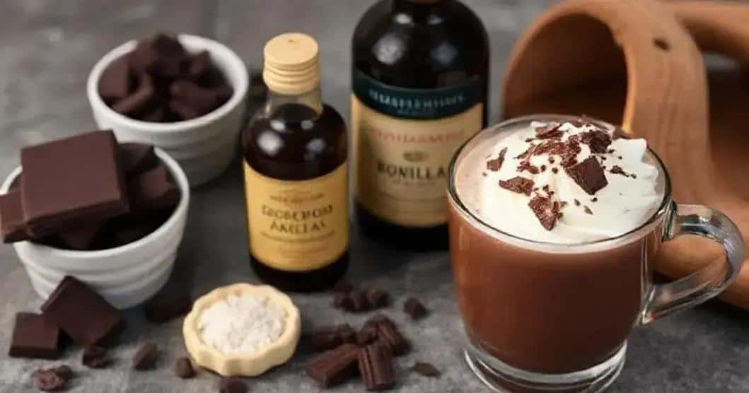 Ingredientes do Chocolate Quente com Baunilha Bourbon
