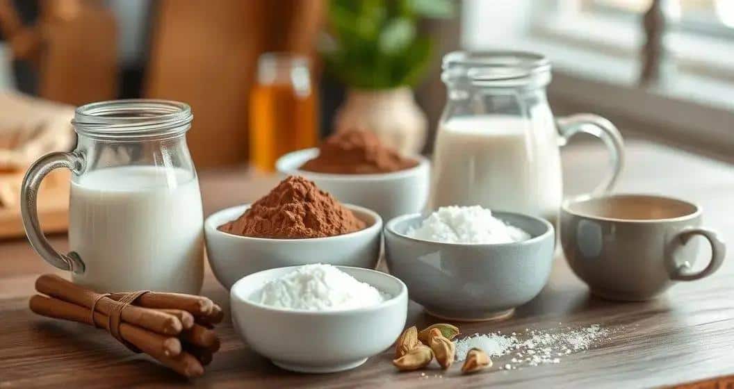 Ingredientes do Chocolate Quente com Cardamomo e Mel