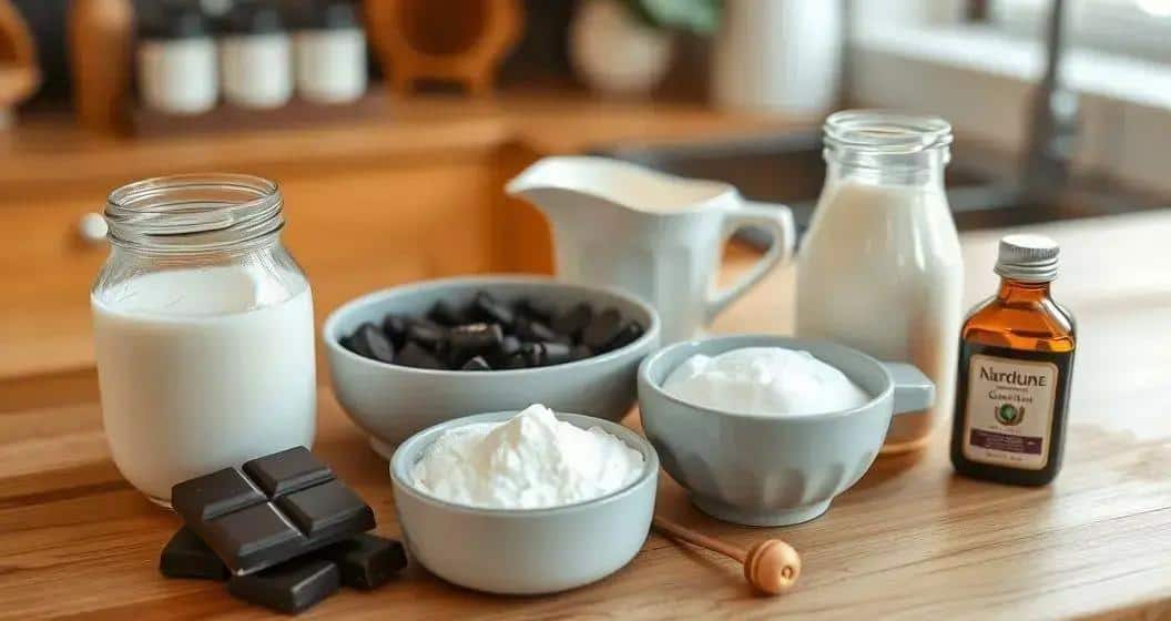 Ingredientes do Chocolate Quente Cremoso Ingredientes do Chocolate Quente Cremoso