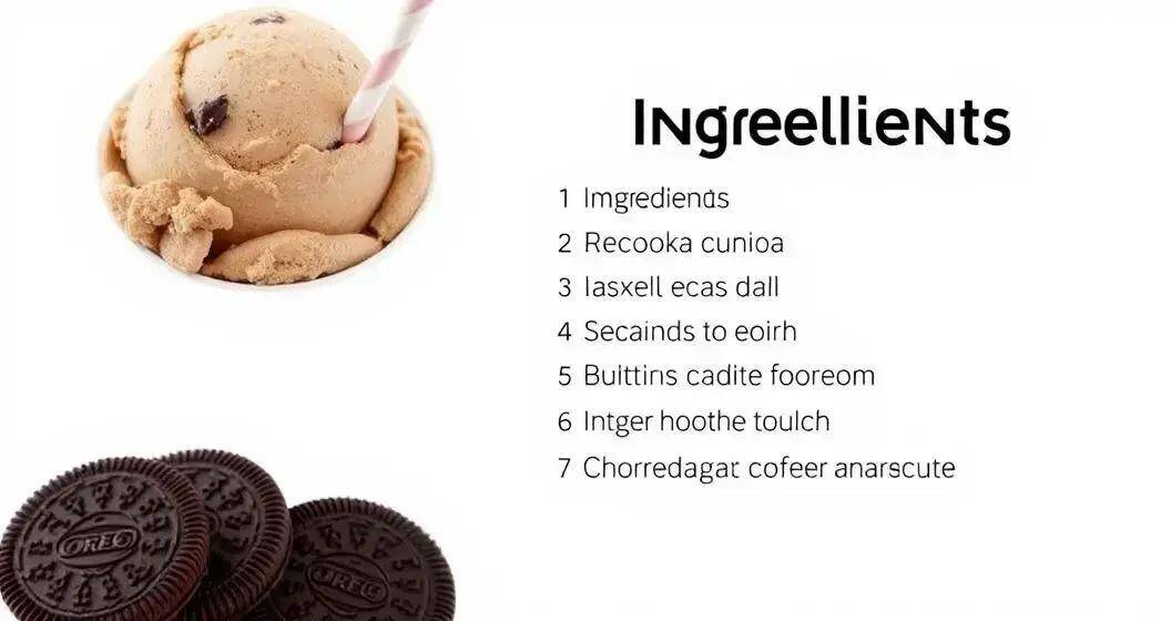 Ingredientes do Milkshake de Chocolate com Biscoito Oreo