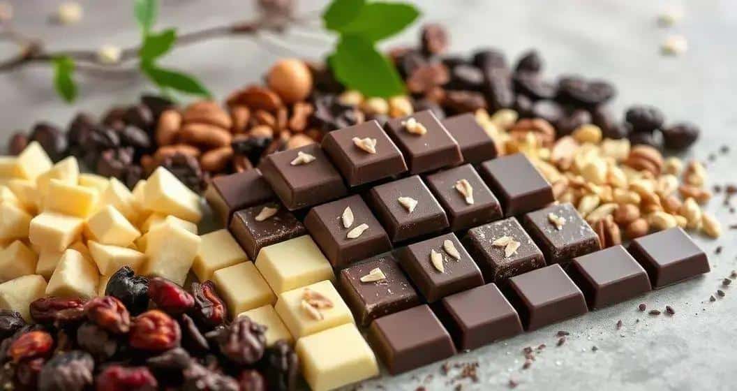 Ingredientes para a Pirâmide de Bombons de Luxo