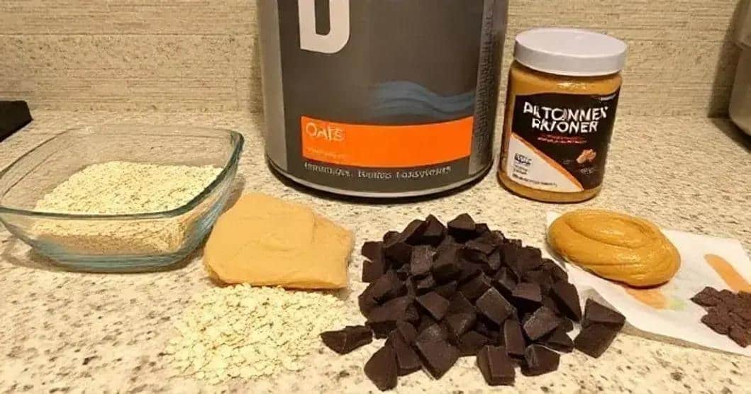 Ingredientes para Barrinhas de Chocolate Protein