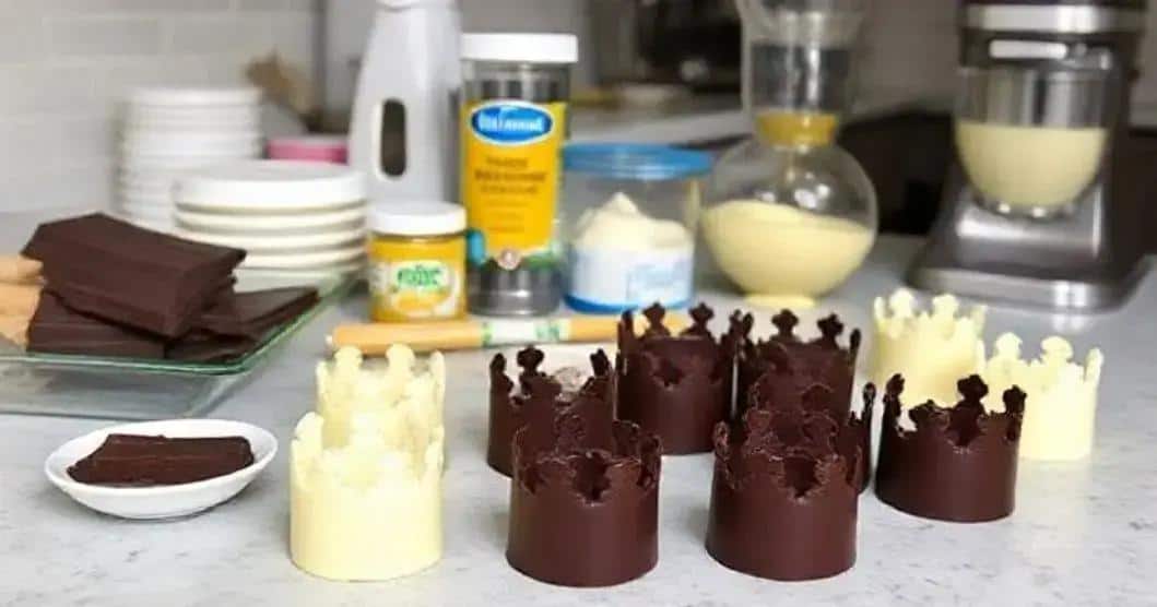 Ingredientes para Bombons em Formato de Coroas