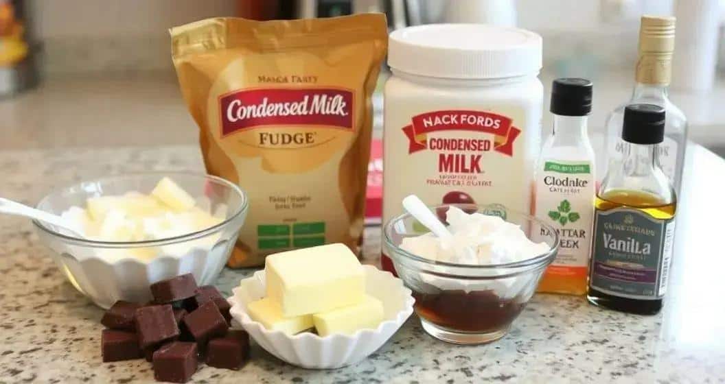 Ingredientes para Chocolate Fudge Liso e Brilhante