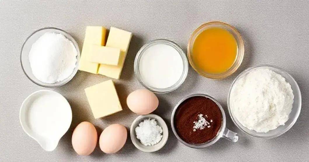 Ingredientes para o Cupcake de Chocolate com Caramelo Salgado
