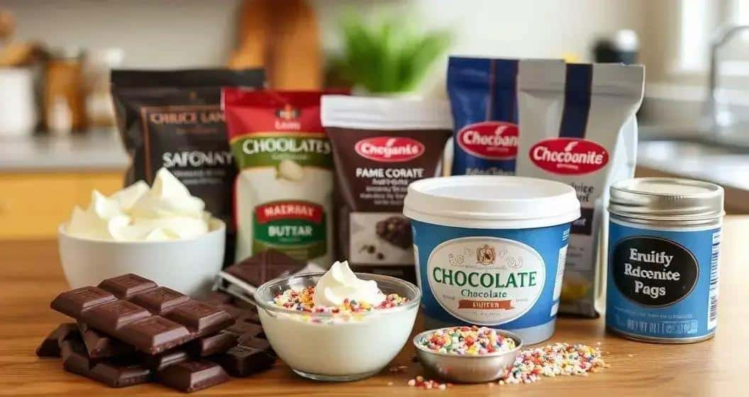 Ingredientes para o Mini Ovo de Chocolate Trufado