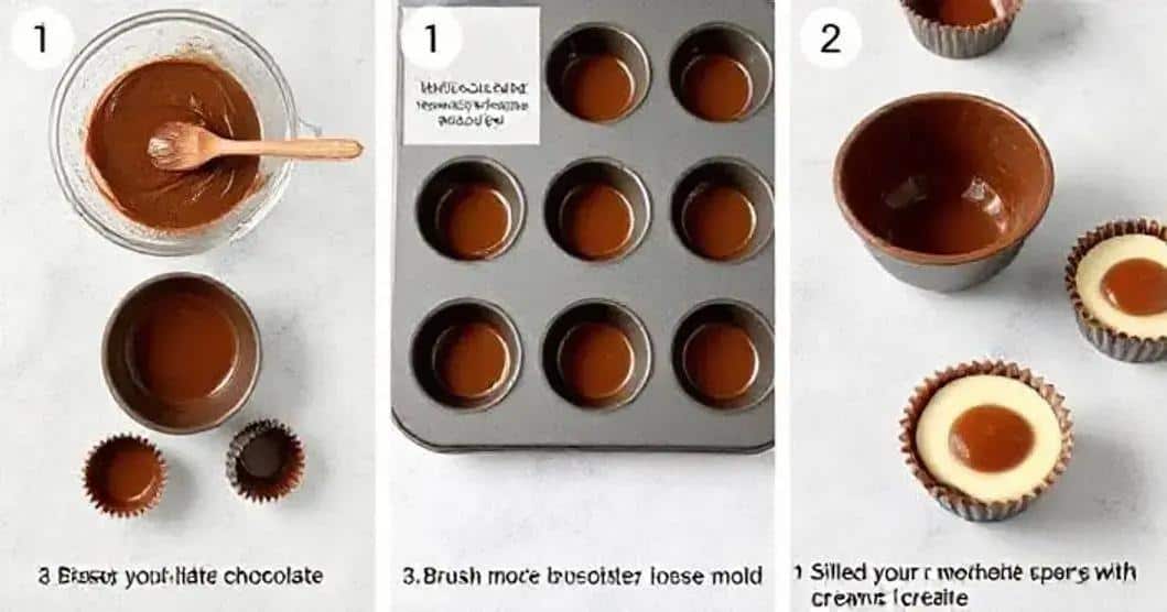 Método de Preparação das Taças de Chocolate