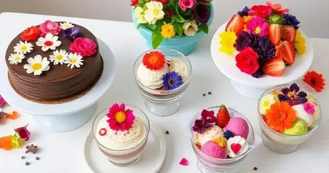 Receitas complementares com flor de chocolate