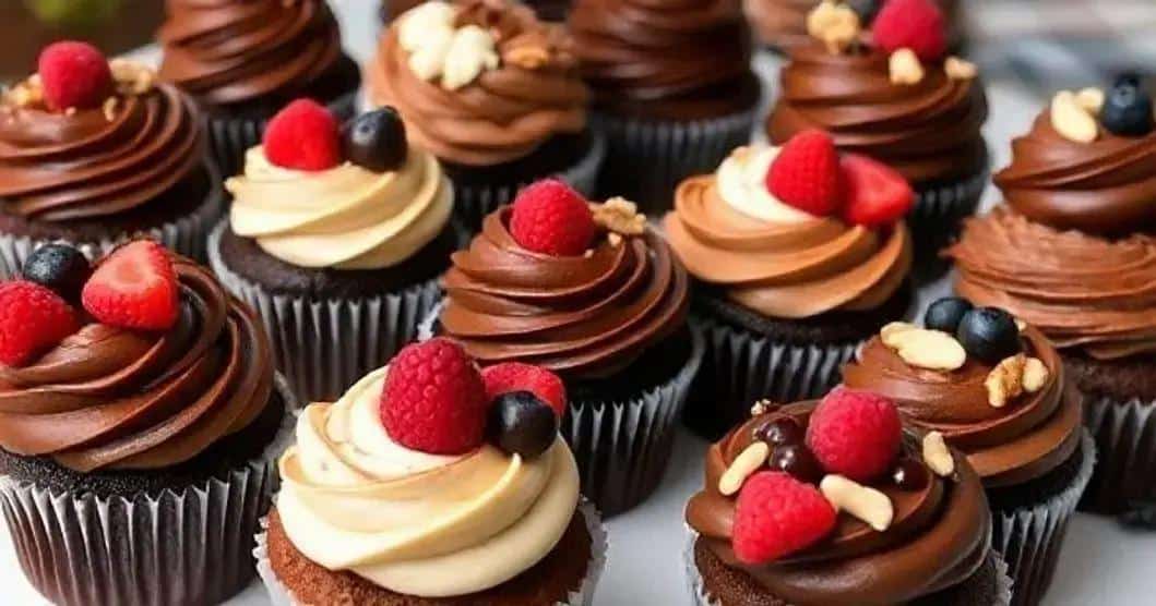 Receitas Variadas com Cupcake de Chocolate