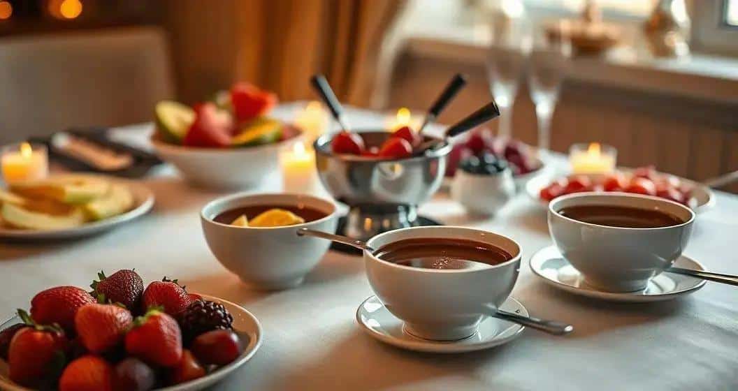 Sugestões de apresentação para o mini fondue Sugestões de apresentação para o mini fondue