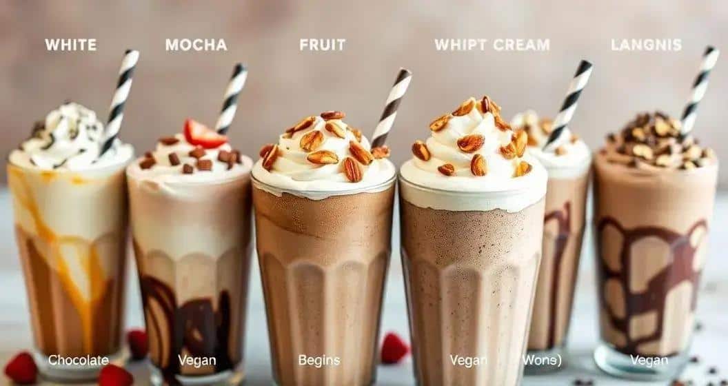 Variações do Milkshake de Chocolate com Amêndoas