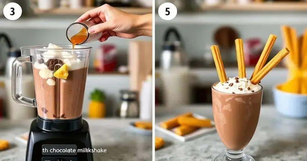 Como Preparar o Milkshake de Chocolate com Churros