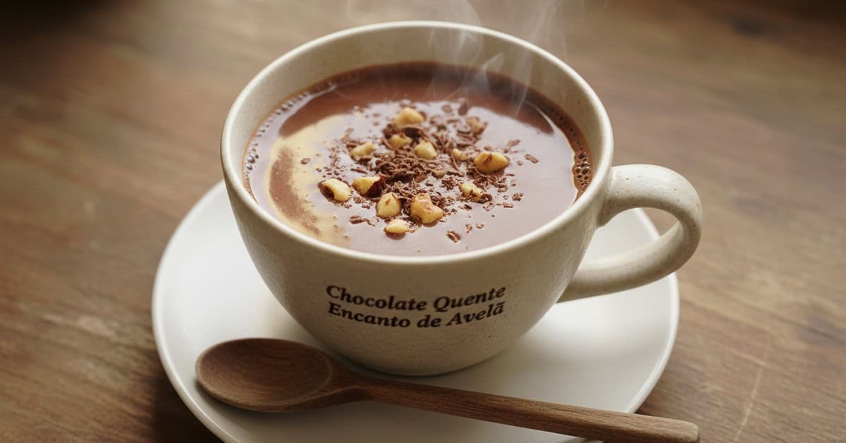 Leia mais sobre o artigo Chocolate Quente Encanto de Avelã: Cremoso, Doce e Apaixonante