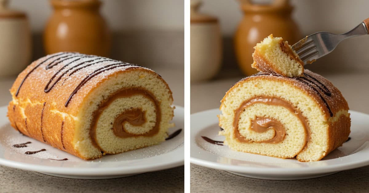 Leia mais sobre o artigo Rocambole Enrolado em Amor: Recheio Cremoso e Textura Perfeita