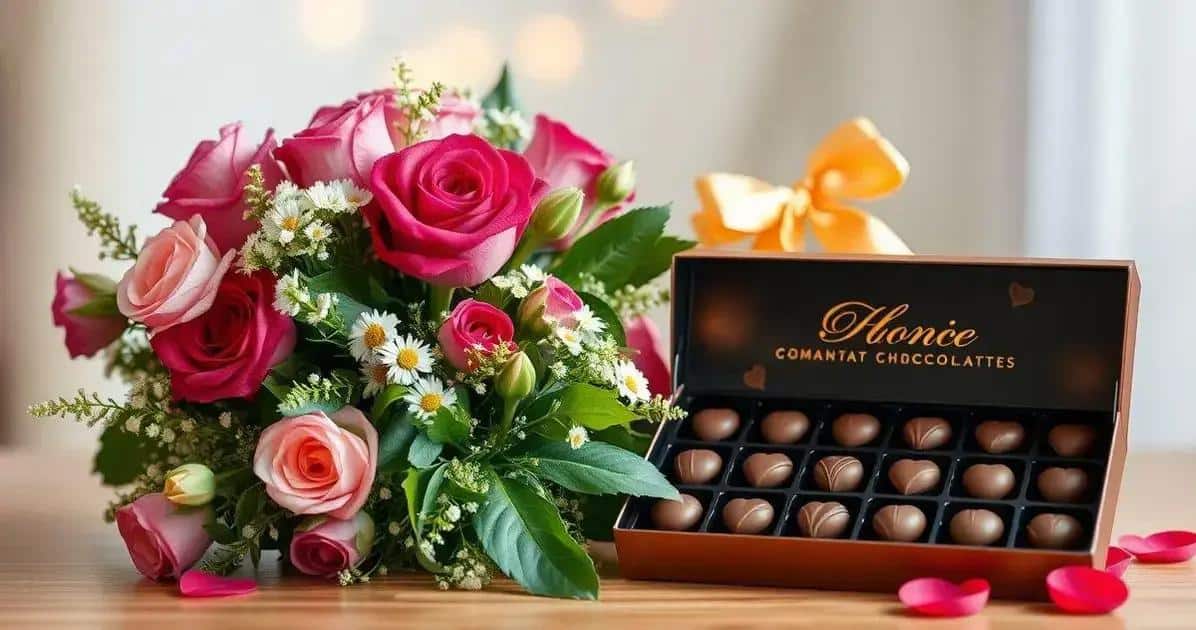 A combinação perfeita: chocolate e flores