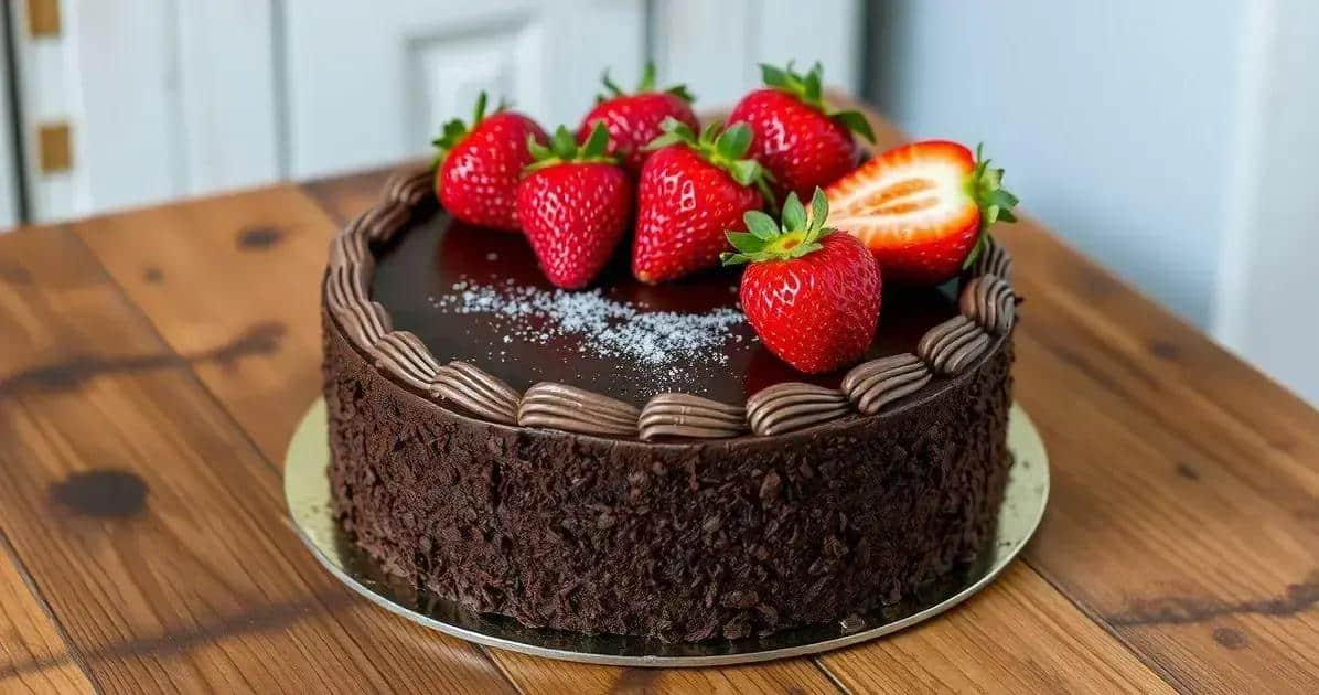 Bolo Encanto de Morango: Chocolate, Ninho e Muito Amor