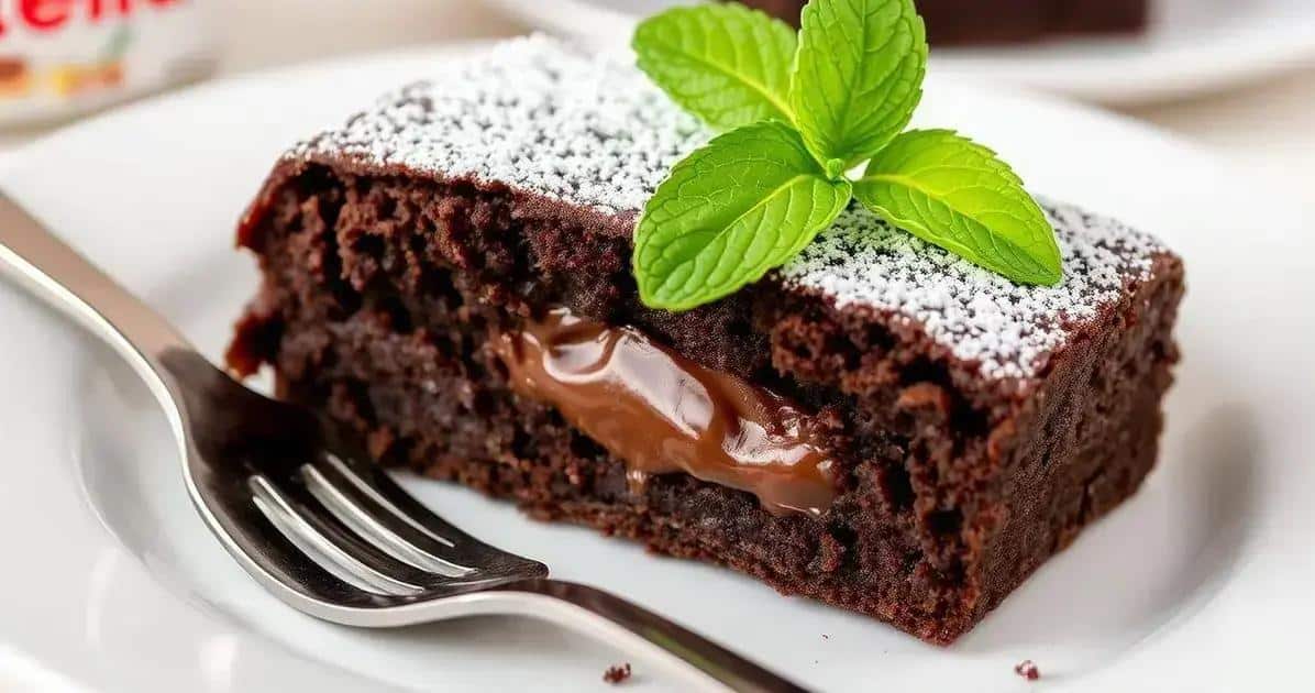 Brownie Coração Nutella: Casquinha Crocante, Coração Cremoso