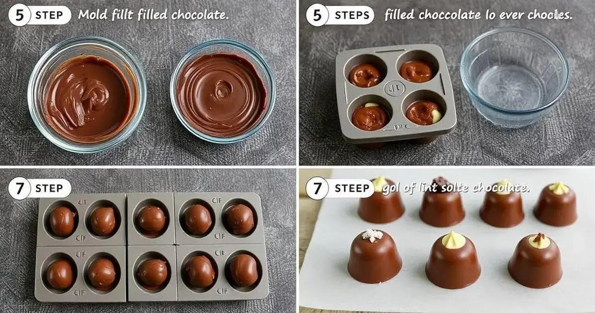 Como moldar bombons recheados