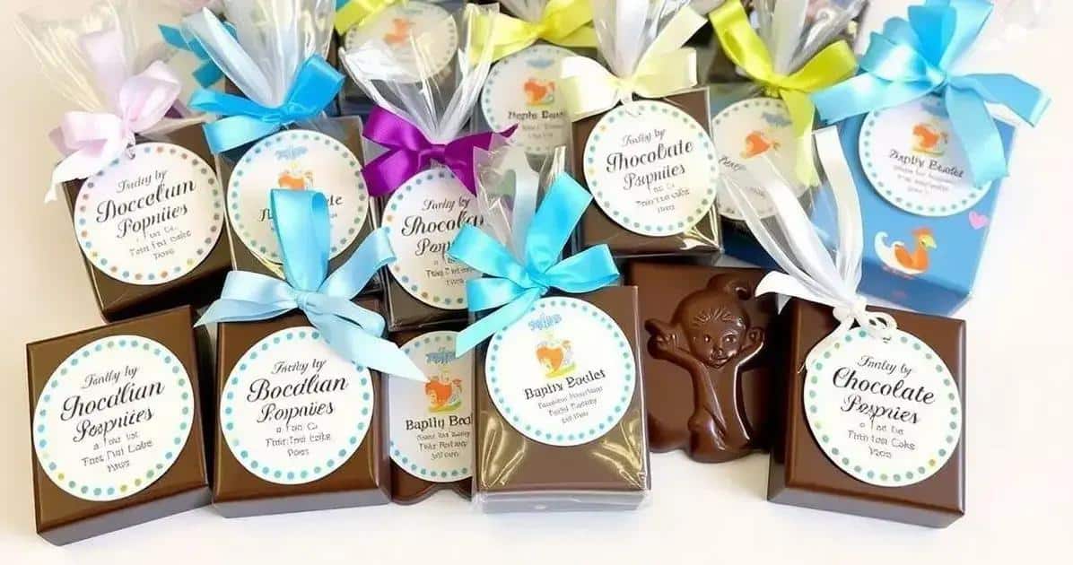 Como personalizar lembrancinhas de batizado com chocolate