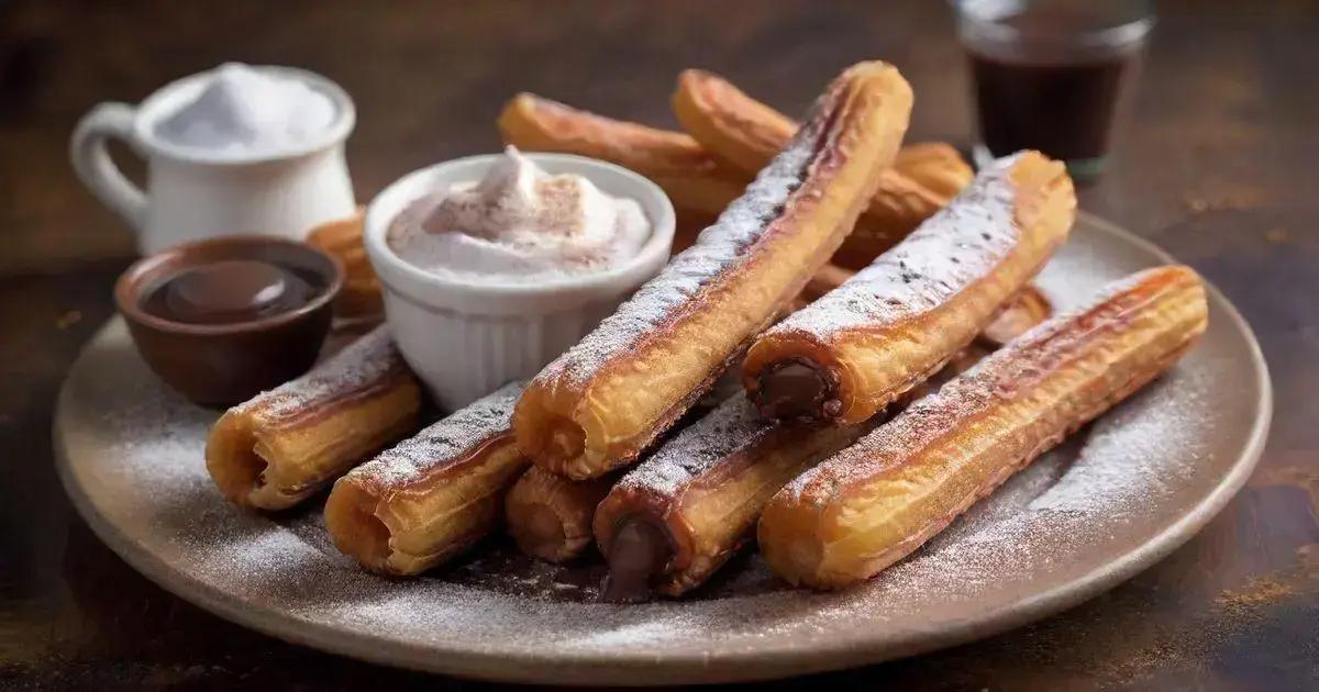 Como preparar churros recheados com chocolate
