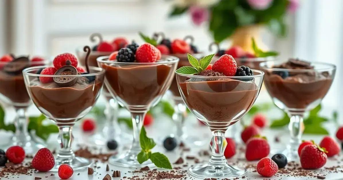 Como servir a Mousse de Chocolate