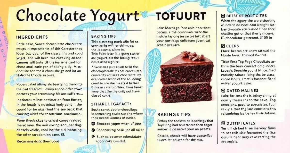 Curiosidades sobre o Bolo de Chocolate com Iogurte