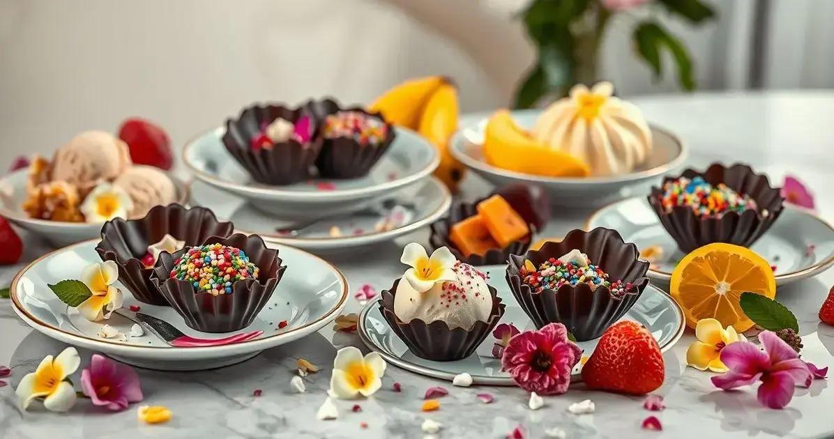 Decoração e apresentação das casecas de chocolate