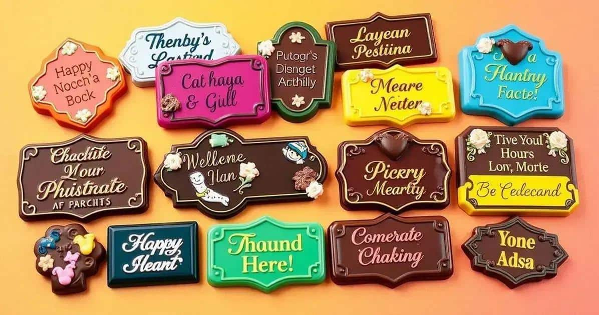 Dicas para personalizar plaquinhas de chocolate