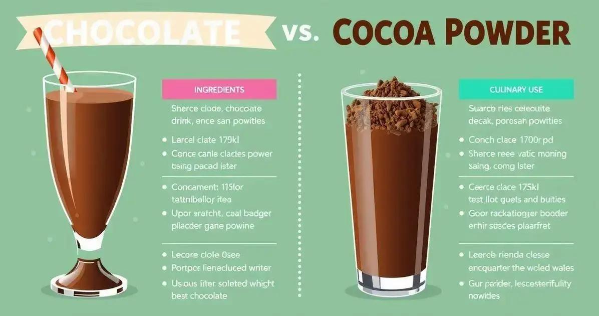 Diferenças entre Achocolatado e Chocolate