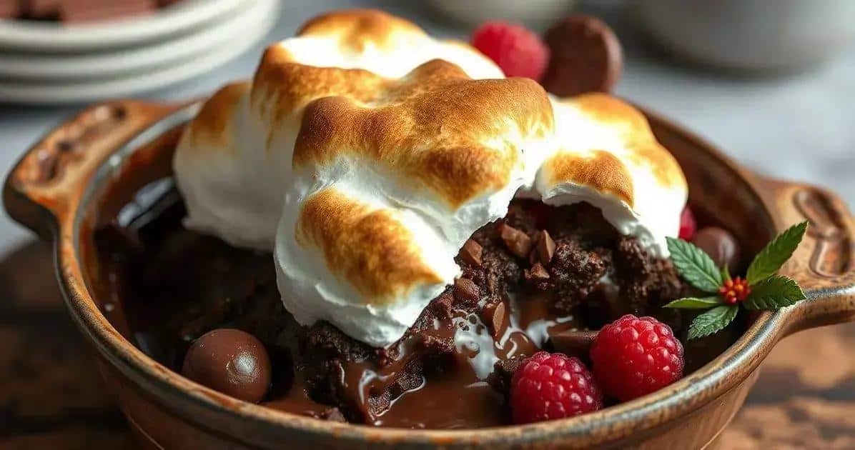 Doce Brasa de Chocolate: Marshmallow Tostadinho e Coração Cremoso
