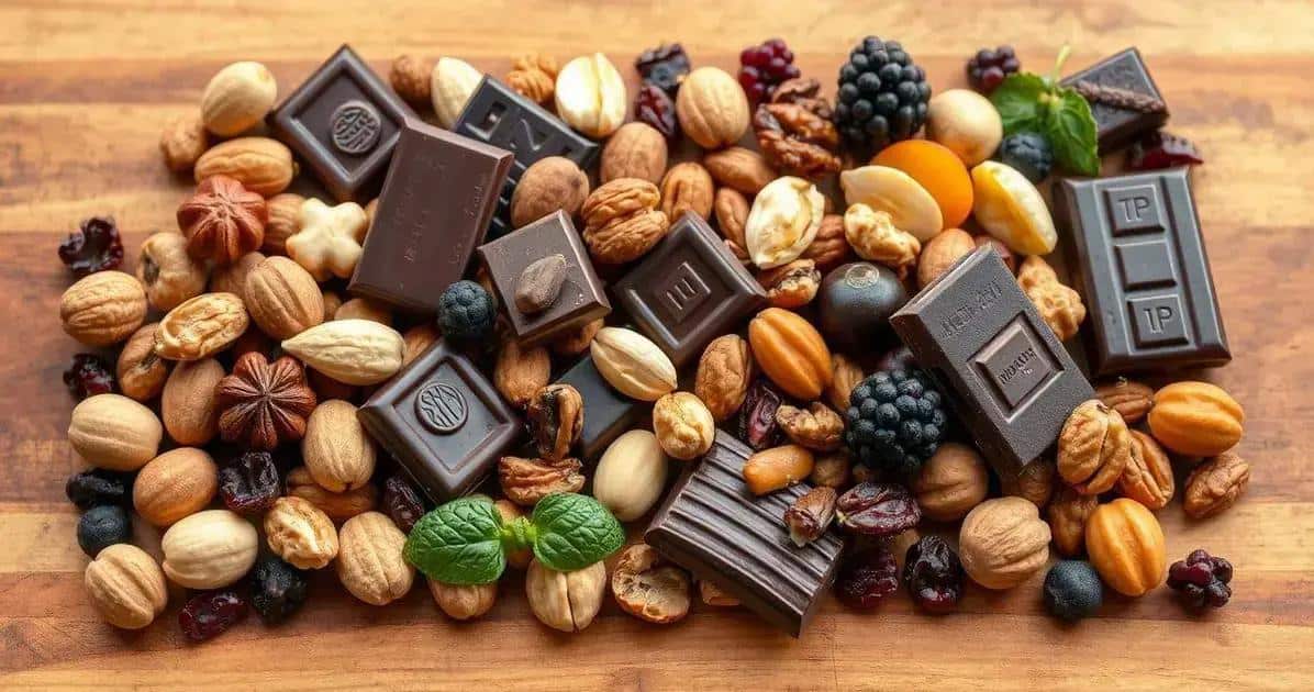 Ingredientes da Barra de Chocolate com Mix de Castanhas