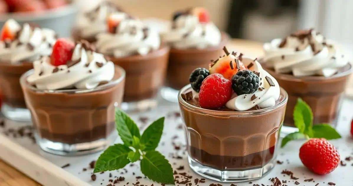 Ingredientes da Mousse de Chocolate com Chantilly Caseiro