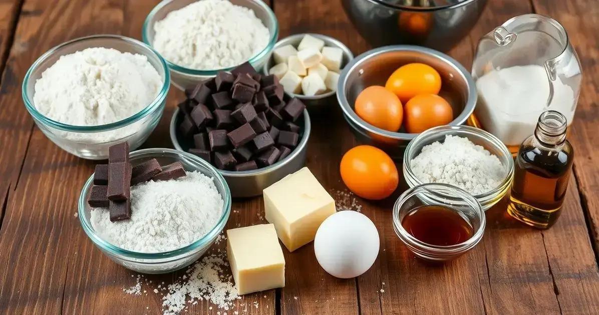 Ingredientes da Receita de Chocolate