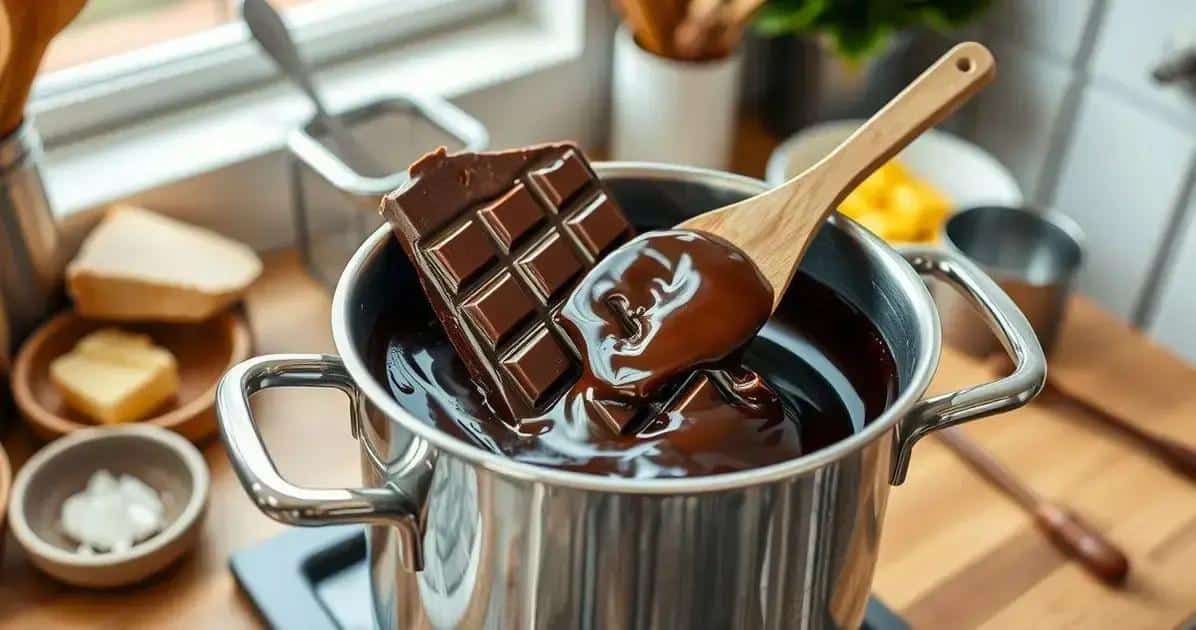 Ingredientes da Receita de Chocolate Derretido