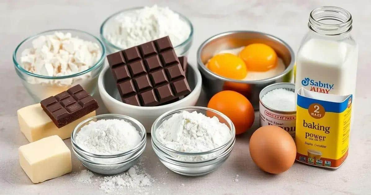 Ingredientes do Bolo de Chocolate