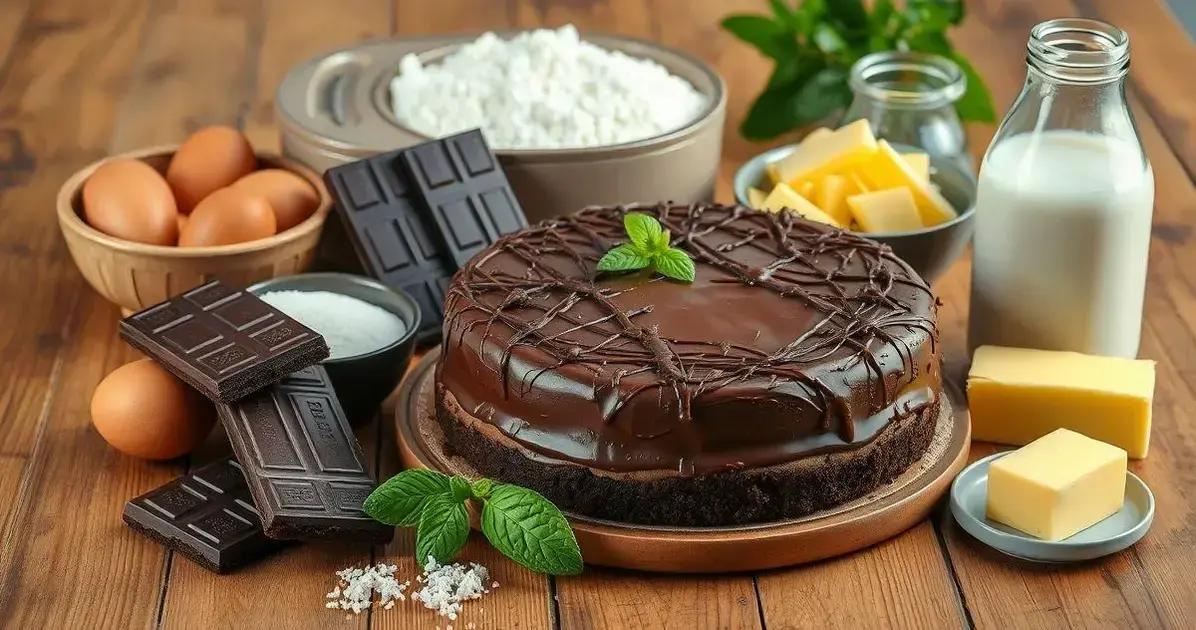 Ingredientes do Bolo de Chocolate