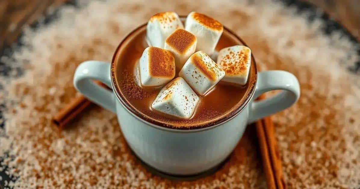 Ingredientes do Cappuccino de Chocolate com Marshmallow Queimado