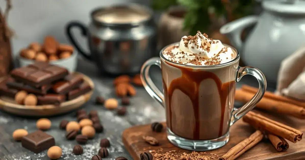 Ingredientes do Chocolate Quente com Creme de Avelã