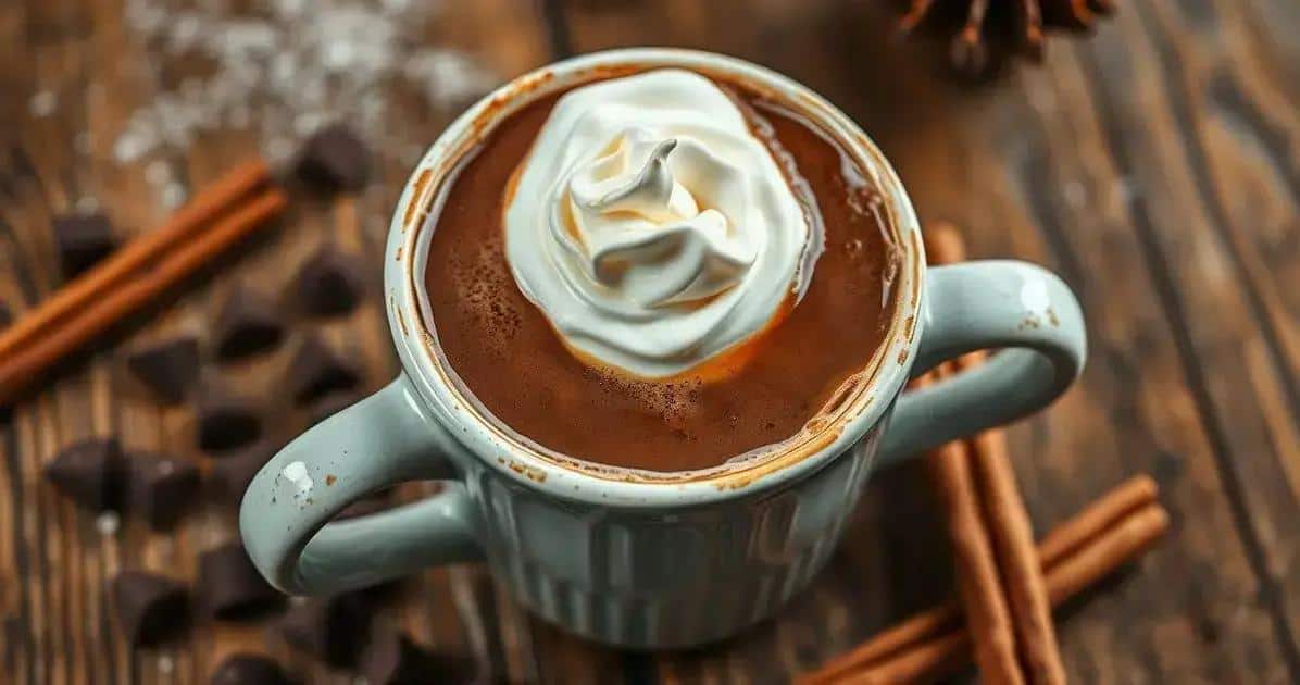Ingredientes do Chocolate Quente com Creme de Leite Fresco
