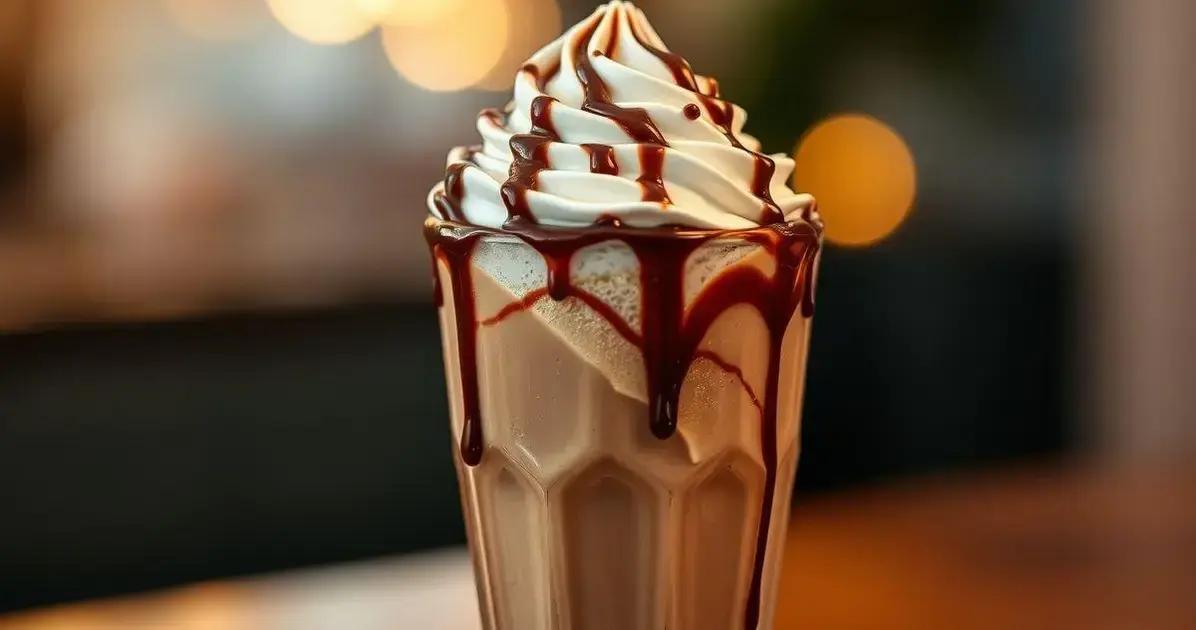 Ingredientes do milkshake de chocolate com sorvete caseiro