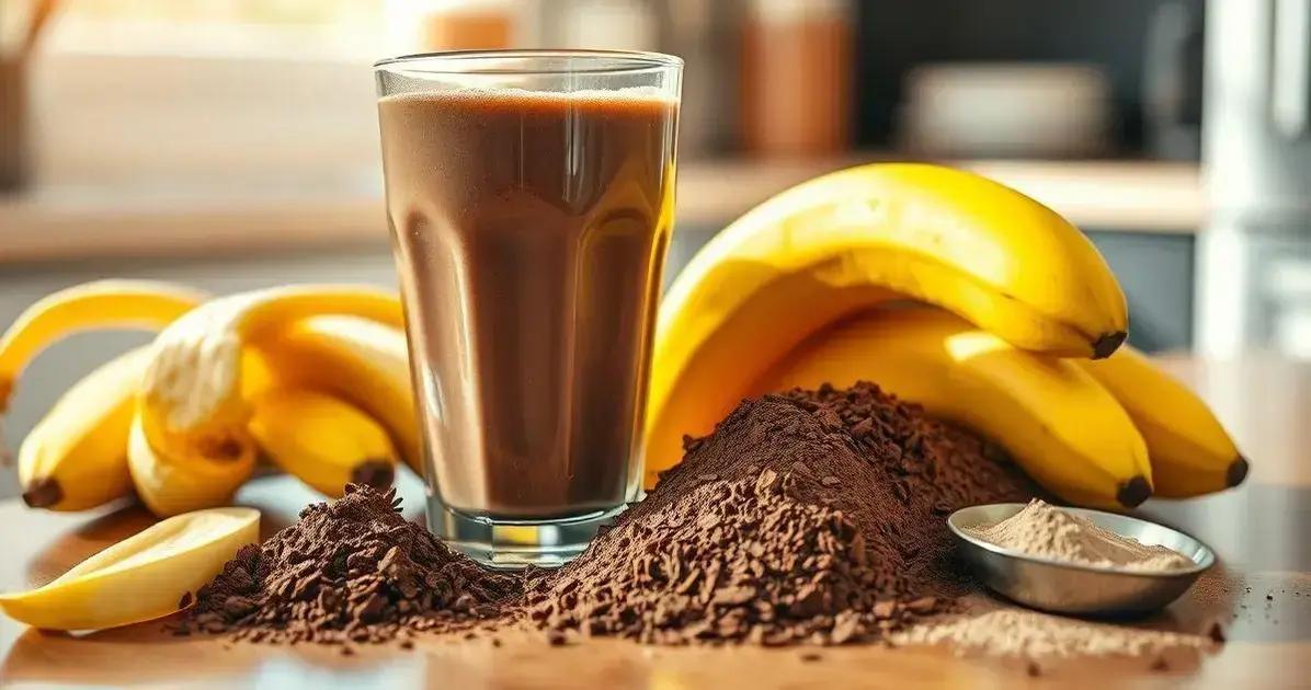 Ingredientes do Shake de Chocolate Proteico