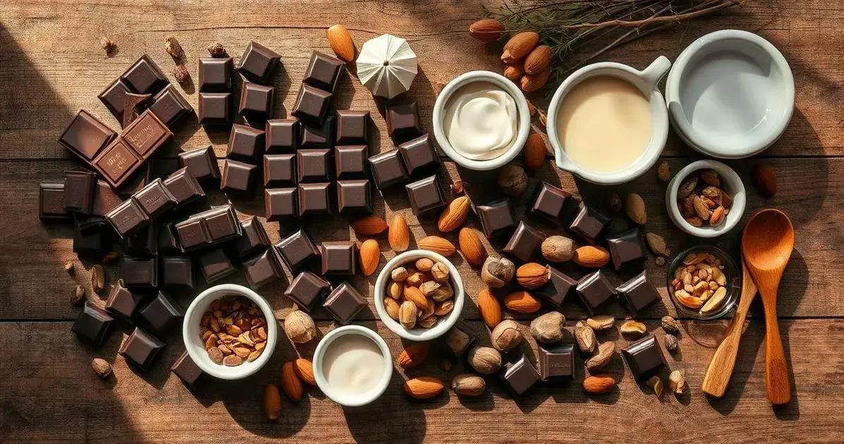 Ingredientes dos Bombons Recheados