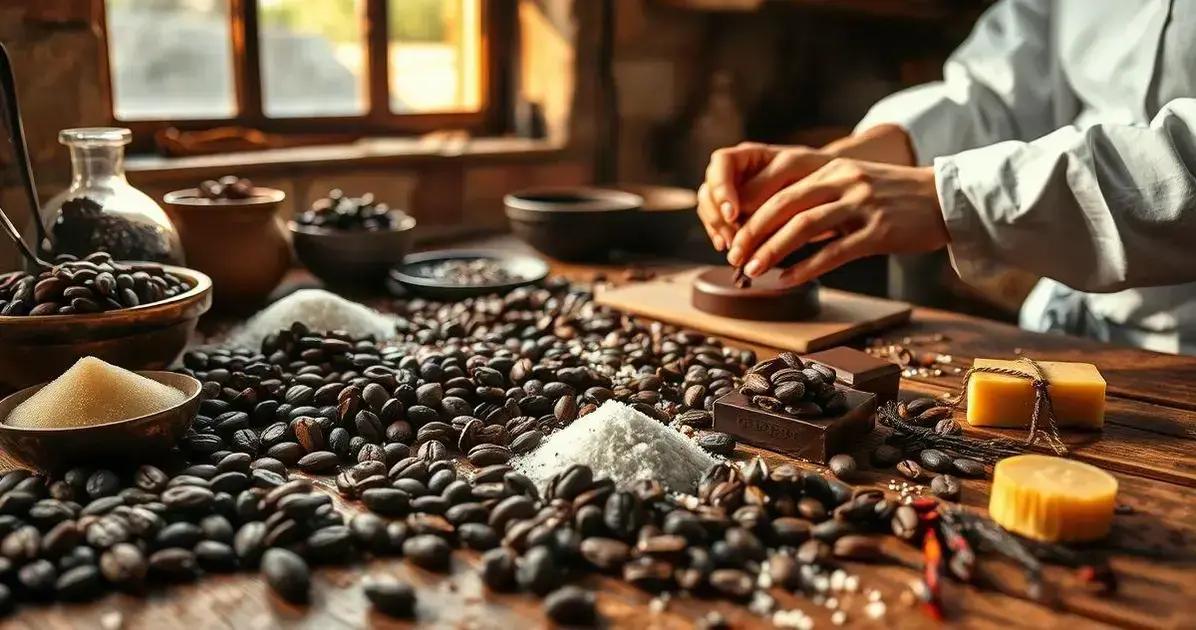 Ingredientes para a produção do chocolate