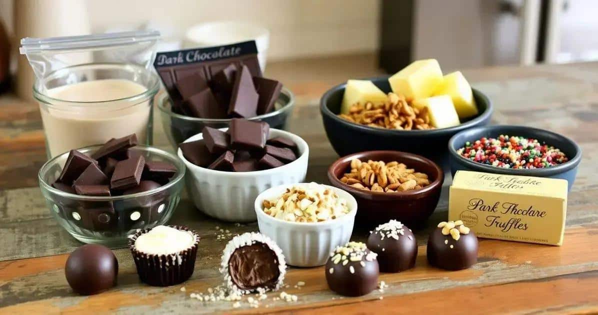 Ingredientes para a Trufa de Chocolate Caseira para Vender