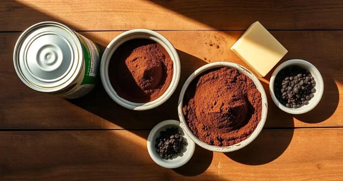 Ingredientes para brigadeiro caseiro fácil e rápido