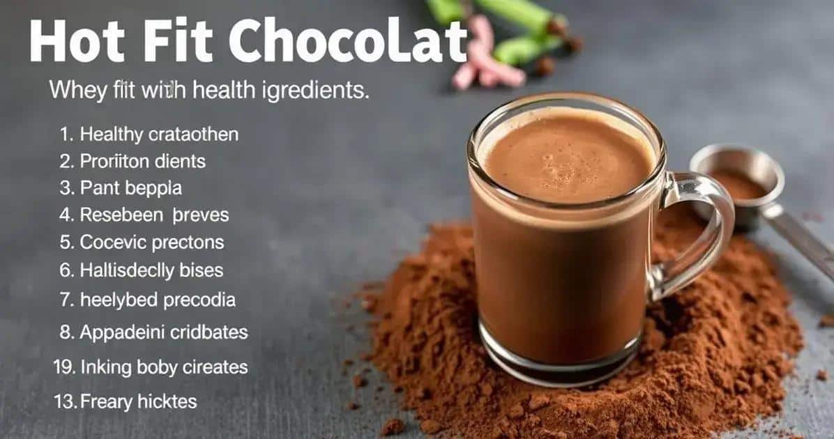 Ingredientes para Chocolate Quente Fit com Whey Protein