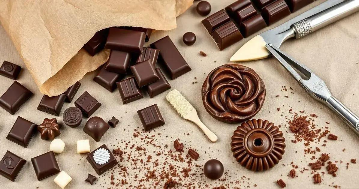 Ingredientes para Desenho com Chocolate em Sobremesas