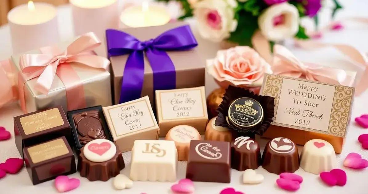 Ingredientes para fazer chocolates personalizados como lembrancinhas de casamento