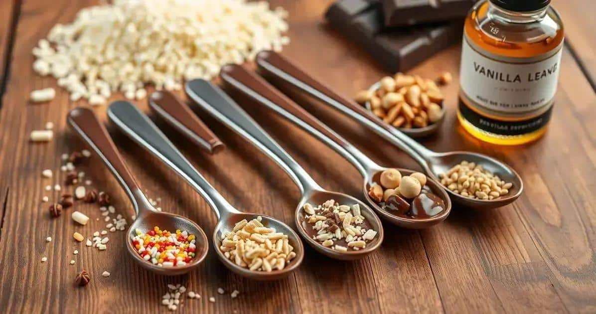 Ingredientes para fazer colheres de chocolate