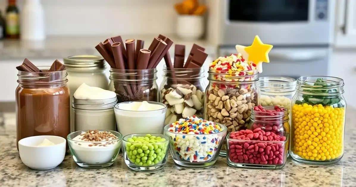 Ingredientes para Lembrancinha de Chocolate no Potinho